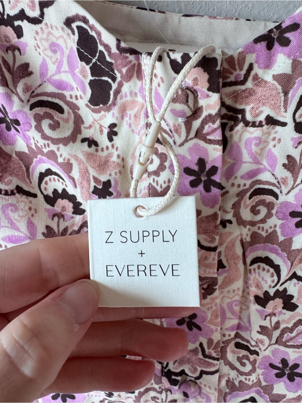 Z Supply Pink Floral Maxi Dress with Purple Accents - Picture 4 of 7